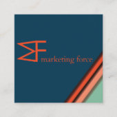 Carte De Visite Carré Couleurs contrastées Professionnel (Devant)