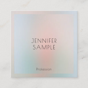 Carte De Visite Carré Couleurs pastel élégantes pour Modèle simple perso