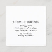 Carte De Visite Carré couleurs pastel marbre fluide (Dos)