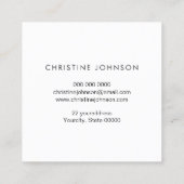 Carte De Visite Carré couleurs pastel nid d'abeille et logo d'abeille he (Dos)