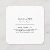 Carte De Visite Carré Coupe de café Watercolor (Dos)