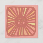 Carte De Visite Carré Coupe de soleil brillante et rose charmant (Devant)