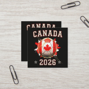 Carte De Visite Carré Coupe du Monde de Soccer Canada 2026