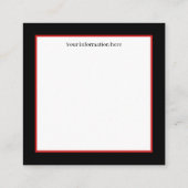 Carte De Visite Carré couple de Noël rétro art déco (Dos)