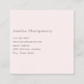 Carte De Visite Carré Couple mignon en amour (Dos)