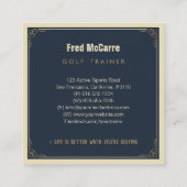 Carte De Visite Carré Cours de formation professionnelle au golf (Dos)