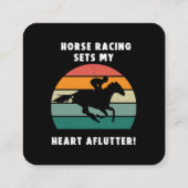 Carte De Visite Carré Course à cheval (Dos)