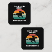 Carte De Visite Carré Course à cheval (Devant / Derrière)