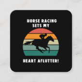 Carte De Visite Carré Courses de chevaux (Devant)