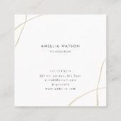 Carte De Visite Carré Courses de rose, noires et grises en pastel (Dos)