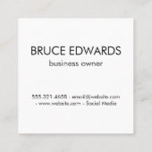 Carte De Visite Carré Couteau Casquette Chefs (Dos)