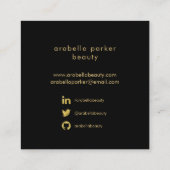 Carte De Visite Carré Coutume audacieuse d'éclaboussure d'aquarelle (Dos)