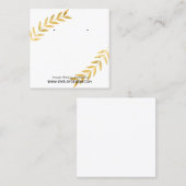 Carte De Visite Carré Coutume d'affichage de bijoux de boucle d'oreille (Devant / Derrière)