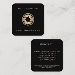 Carte De Visite Carré Couverture artistique de l'objectif photo