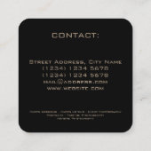 Carte De Visite Carré Couverture artistique de l'objectif photo (Dos)