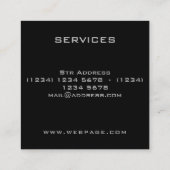 Carte De Visite Carré Couverture artistique d'objectif de caméra de (Dos)