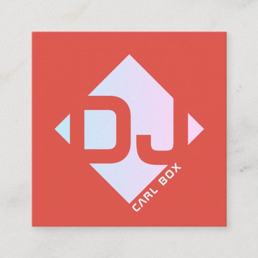 Carte De Visite Carré Couverture audacieuse géométrique rhomboïde (Devant)