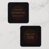 Carte De Visite Carré Couverture de cadre arrondie de style élégant (Devant / Derrière)