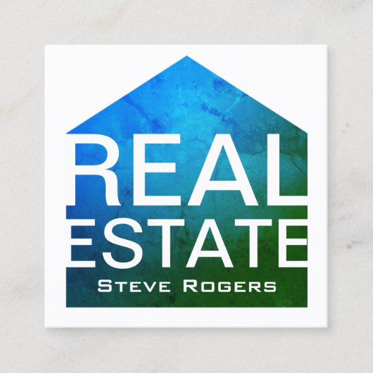 Carte De Visite Carré Couverture de cadre graphique à la maison de forme (Devant)