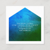 Carte De Visite Carré Couverture de cadre graphique à la maison de forme (Dos)