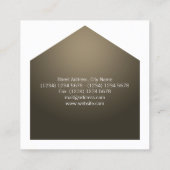 Carte De Visite Carré Couverture de cadre graphique à la maison de forme (Dos)