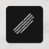 Carte De Visite Carré Couverture de style Rhomboïde noir blanc (Dos)