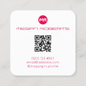 Carte De Visite Carré Couverture d'icône de $$etAPP inspirée par médias (Dos)