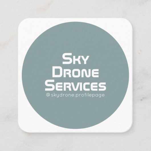 Carte De Visite Carré Couverture d'inspiration technique arrondie verte (Devant)