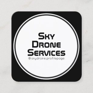 Carte De Visite Carré Couverture d'inspiration technologique arrondie