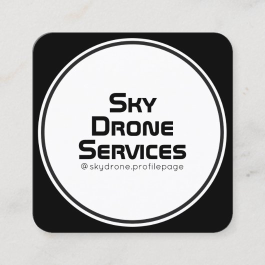 Carte De Visite Carré Couverture d'inspiration technologique arrondie (Devant)