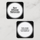Carte De Visite Carré Couverture d'inspiration technologique arrondie (Devant / Derrière)