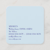 Carte De Visite Carré Couverture géante de lettres des textes de (Dos)