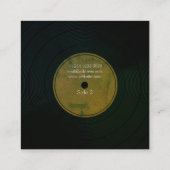 Carte De Visite Carré Couverture musicale de vinyle record de plat (Dos)