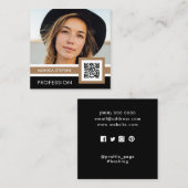 Carte De Visite Carré Couverture photo personnelle (Devant / Derrière)