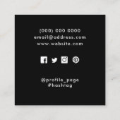 Carte De Visite Carré Couverture photo personnelle (Dos)