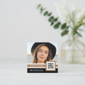 Carte De Visite Carré Couverture photo personnelle (Debout devant)