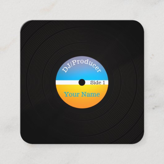 Carte De Visite Carré Couverture professionnelle de production de (Devant)