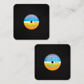 Carte De Visite Carré Couverture professionnelle de production de (Devant / Derrière)