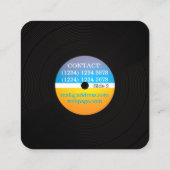 Carte De Visite Carré Couverture professionnelle de production de (Dos)