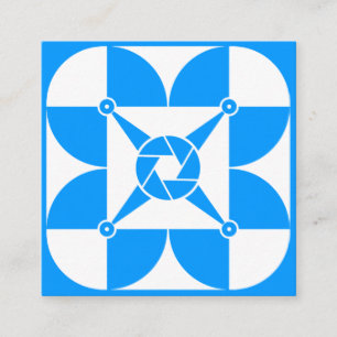 Carte De Visite Carré Couvre artistique de drone bleu