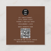 Carte De Visite Carré Cowboy Cowgirl Western Rodeo Pays QR Code (Dos)