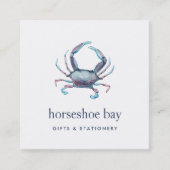 Carte De Visite Carré Crabe bleu (Devant)