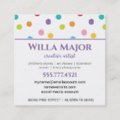 Carte De Visite Carré Crayon Pois Artsy Creative (Devant)