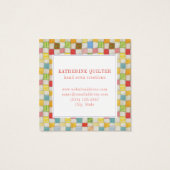 Carte de visite Carré CRAZY QUILT (Dos)