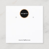 Carte De Visite Carré Creat Your Custom Logo Earring Display Card  (Devant)