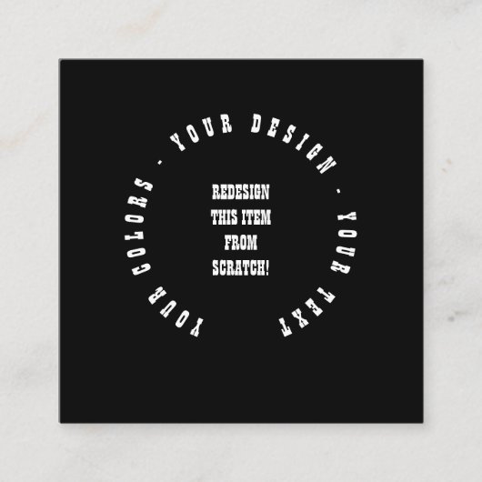 Carte De Visite Carré Create Your Own (Devant)