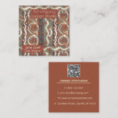 Carte De Visite Carré Create Your Own Achempong: Ornate | African Stripe (Devant / Derrière)