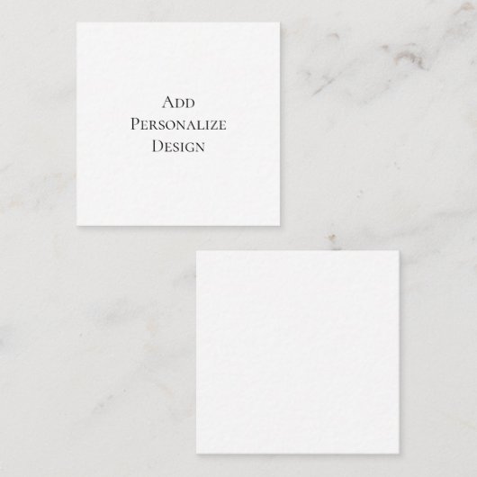 Carte De Visite Carré Create Your Own Personalized Custom  (Devant / Derrière)