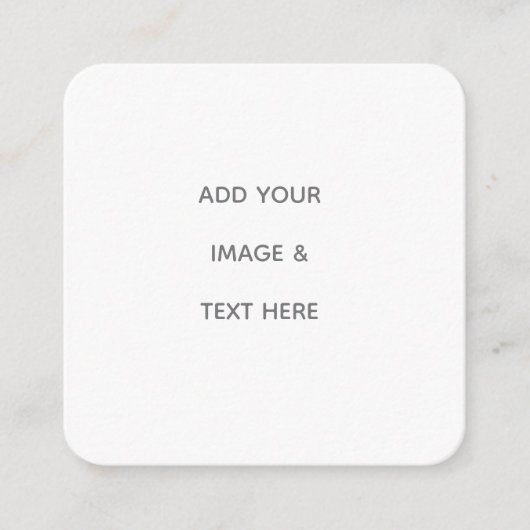 Carte De Visite Carré Create Your Own white (Devant)