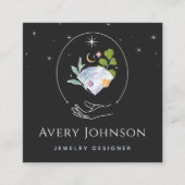 Carte De Visite Carré Créateur de bijoux Céleste Gem Moon (Devant)